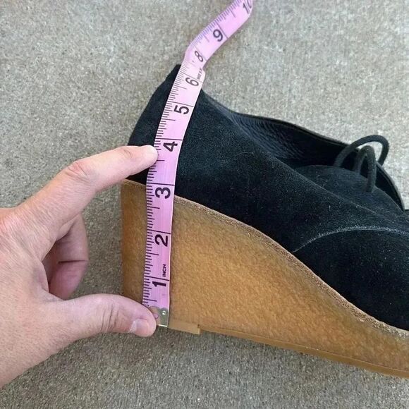 Cole Haan Black Suede Wedges Booties - Picture 13 of 13